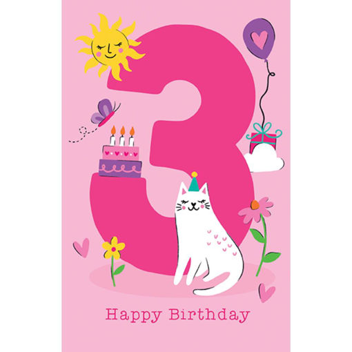 Picture of 3 BIRTHDAY CARD CAT